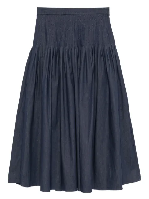 Carolina Herrera pleated denim skirt