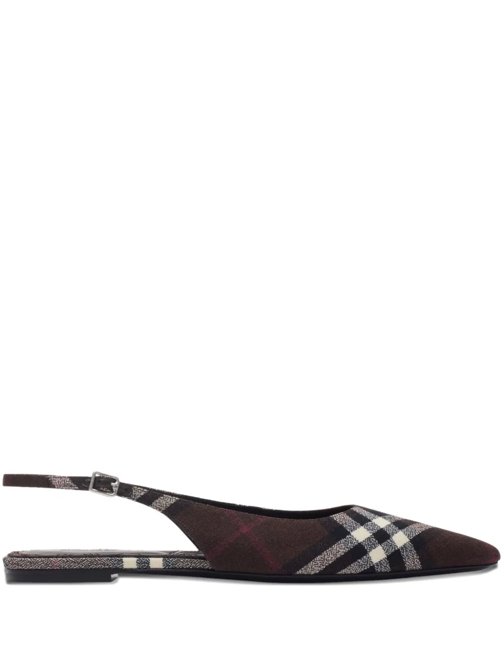 Burberry check slingback flat pumps | Brown | Image 1