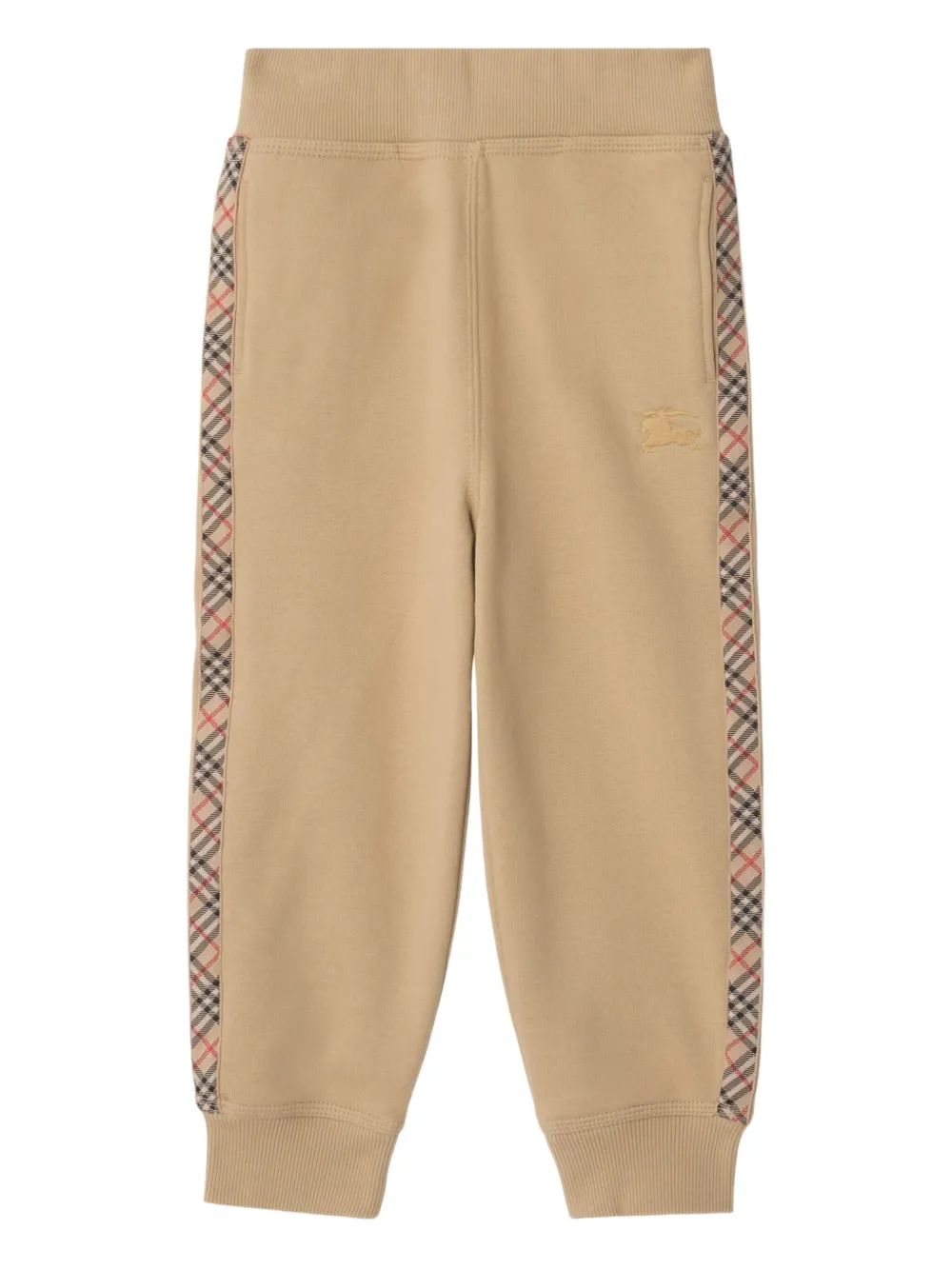 Burberry Kids Trainingsbroek met geruite zoom Beige