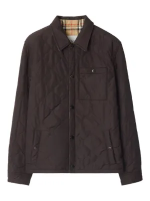 Burberry Harrington Cotton Shirt Jacket | Brown | FARFETCH ID