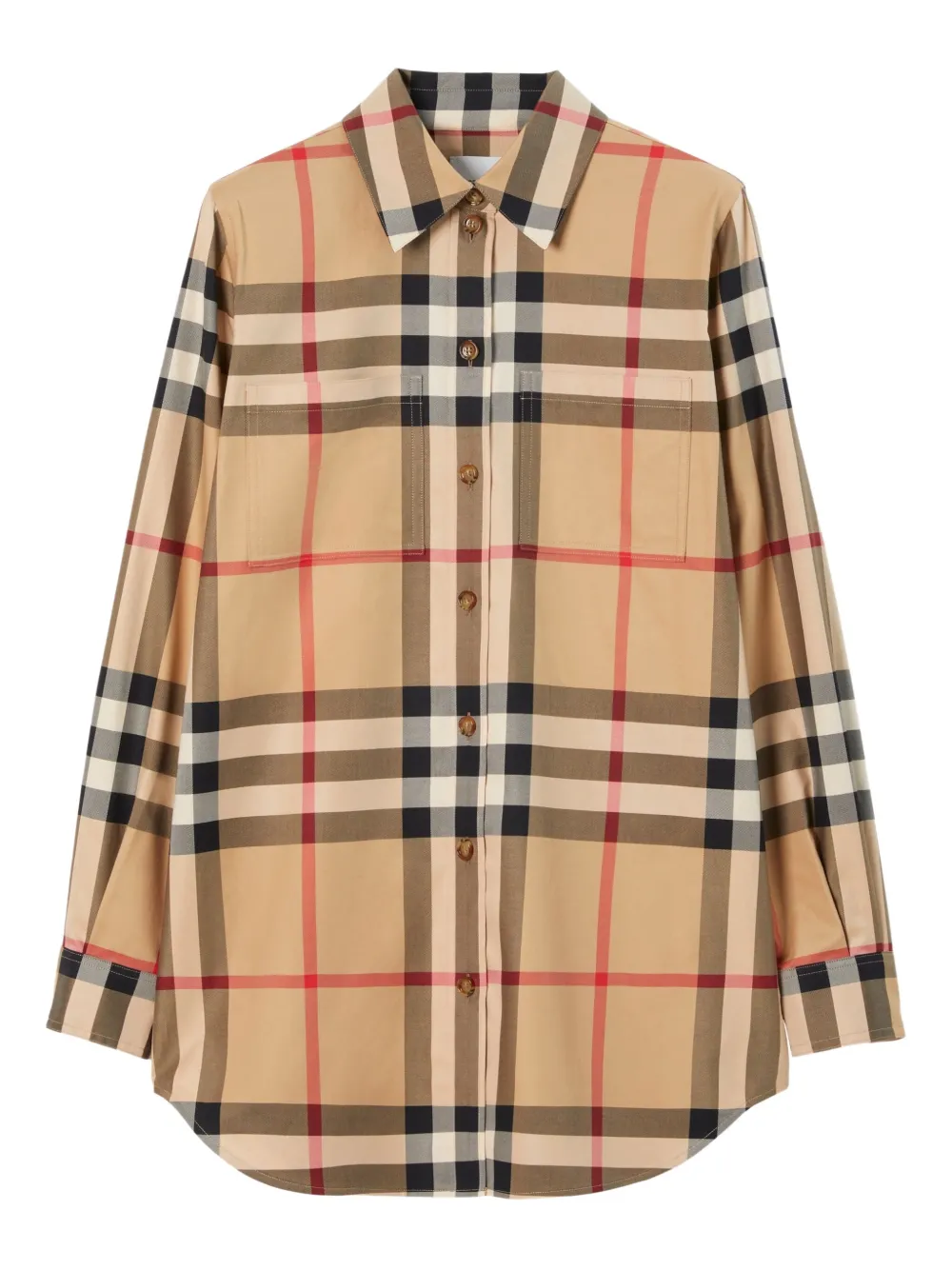 Burberry Camicia in cotone con motivo Vintage Check - Marrone