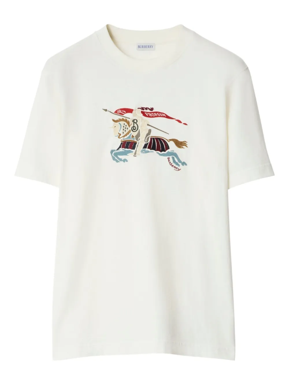 Burberry playera con bordado Equestrian Knight | blanco | Image 1