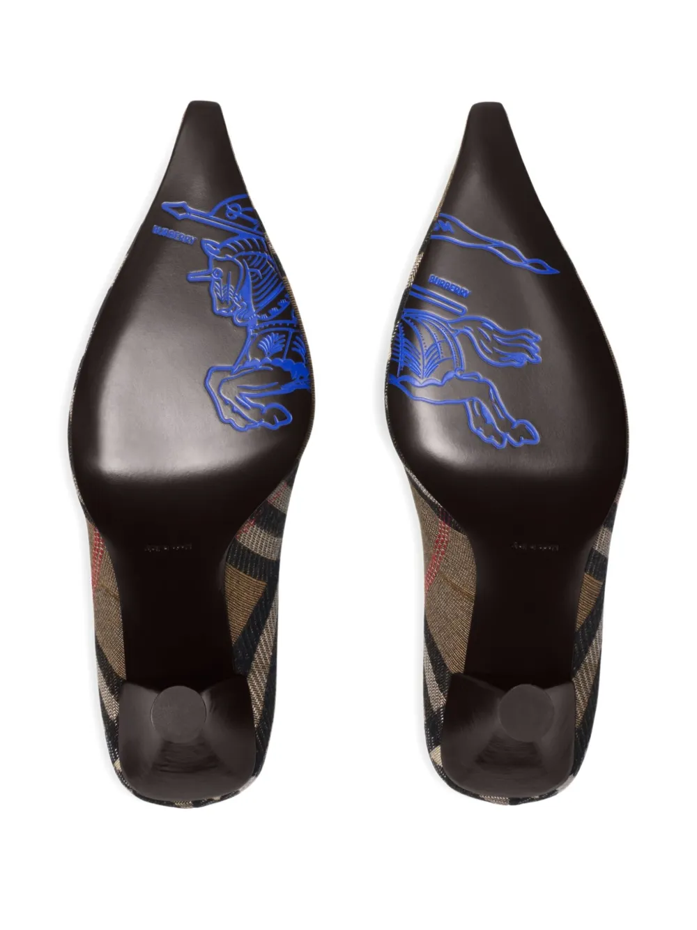 Burberry Karierte Pumps Mit Spitzer Kappe In Multi