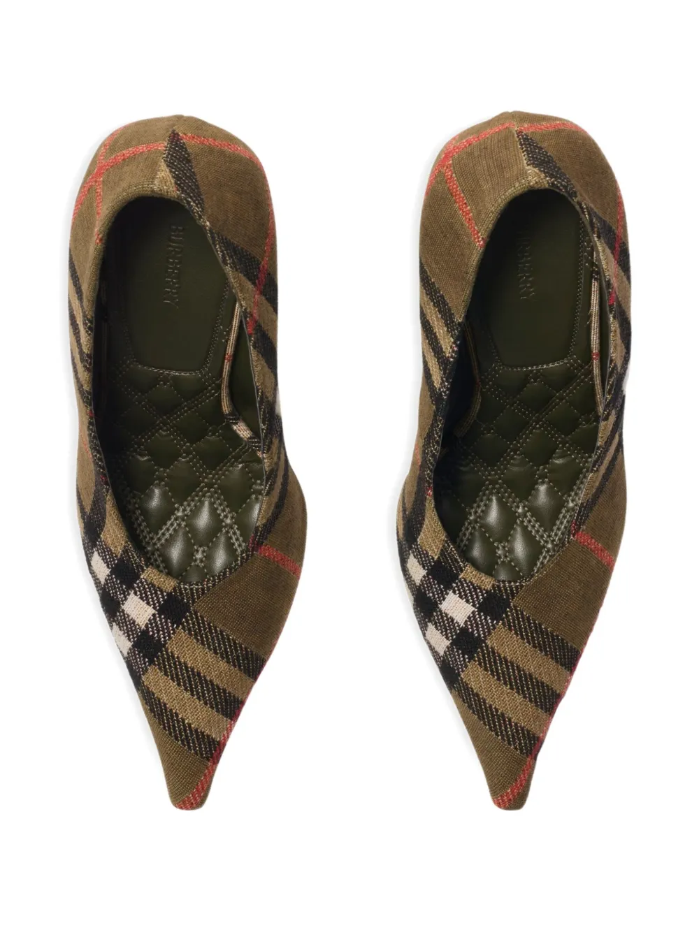 Burberry Karierte Pumps Mit Spitzer Kappe In Multi