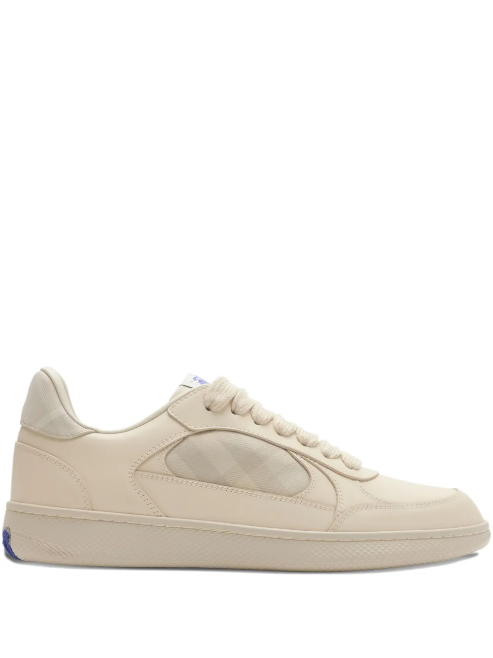 Burberry Terrace leren sneakers met geruit vlak Beige