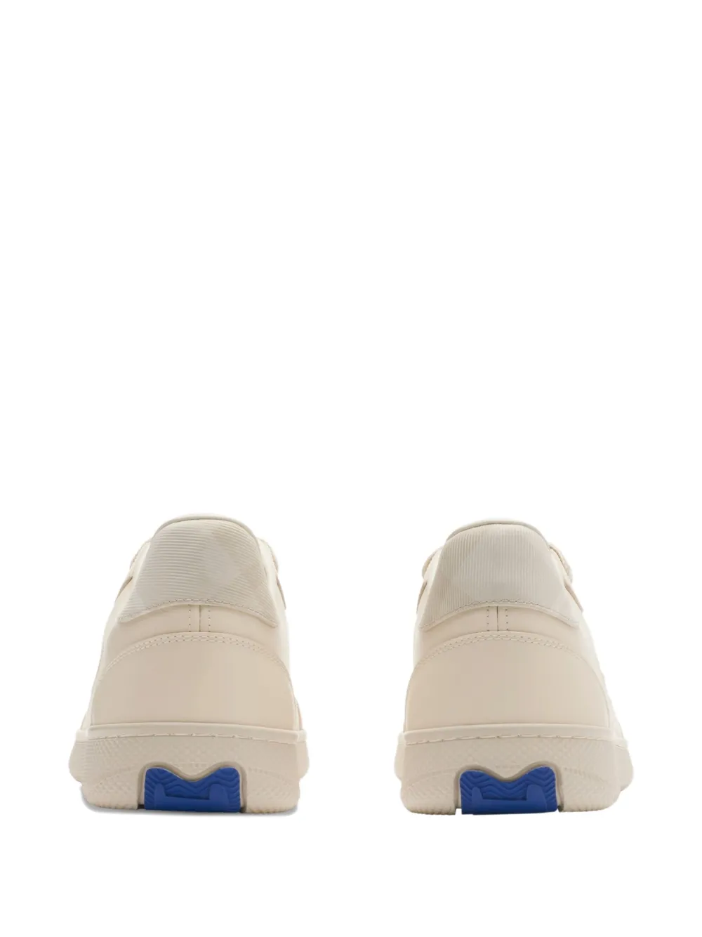 Burberry Terrace leren sneakers met geruit vlak Beige
