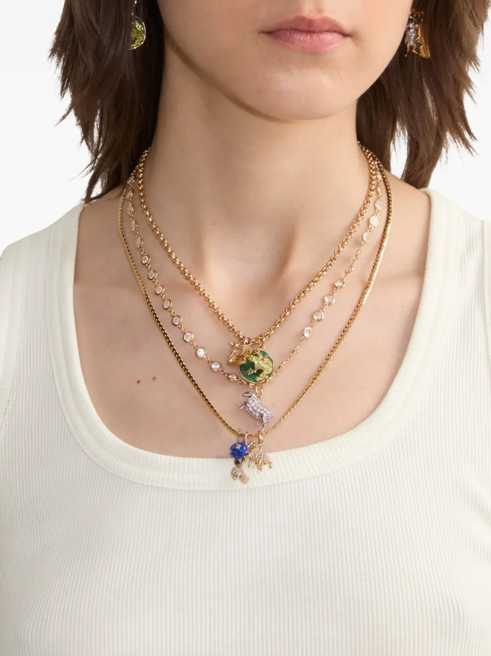 Burberry Gelaagde halsketting met bedel - Goud