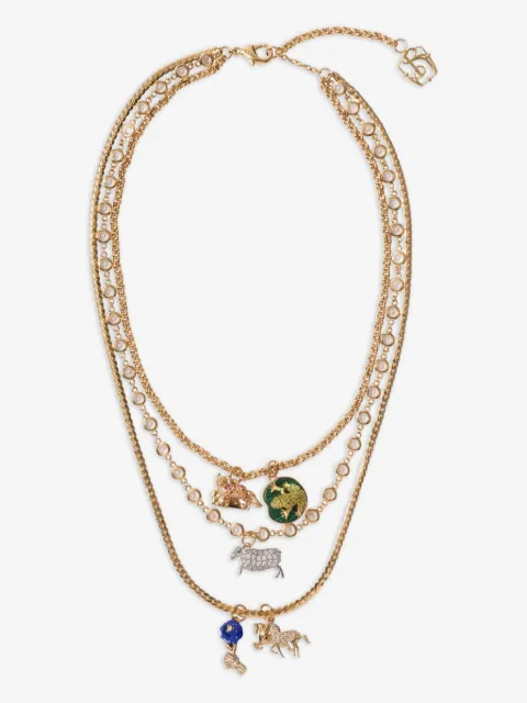 Burberry charm triple-layer necklace