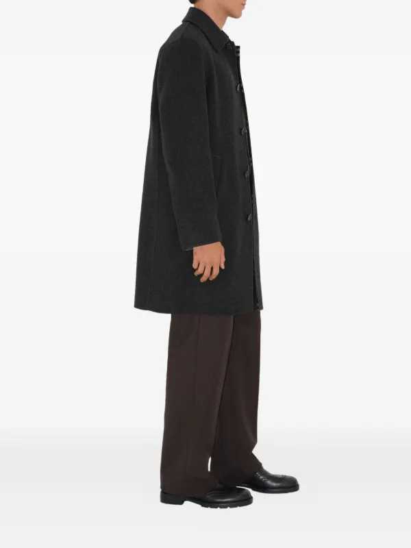 Burberry mid-length Wool Car Coat | Grey | FARFETCH