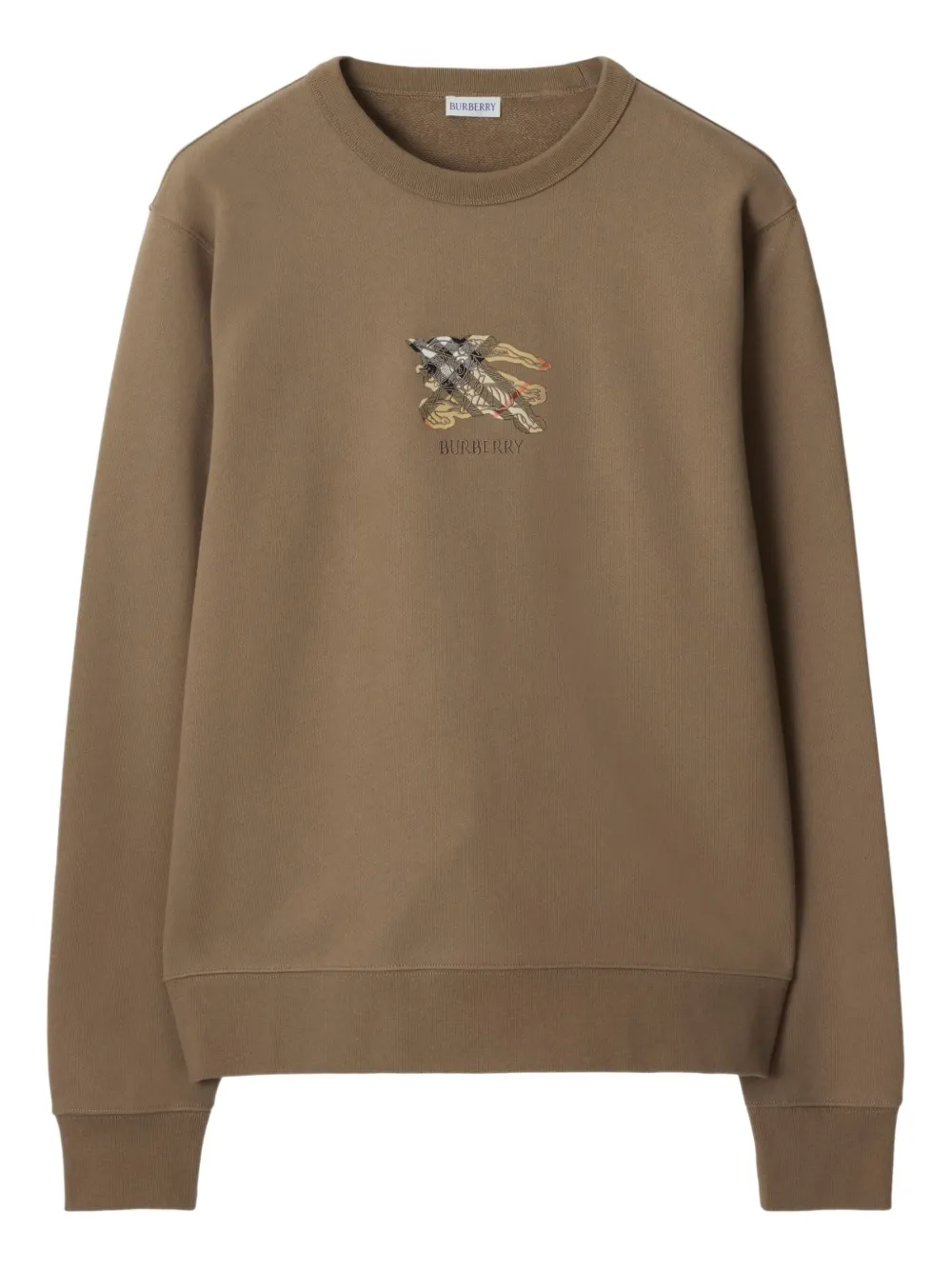 Burberry Equestrian Knight geruite sweater Bruin
