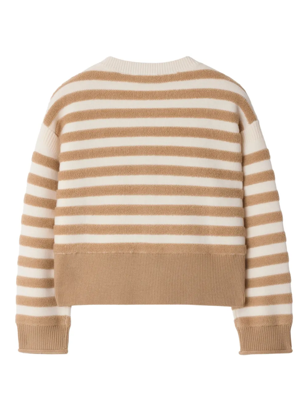 Burberry Kids Gestreept wollen vest Beige