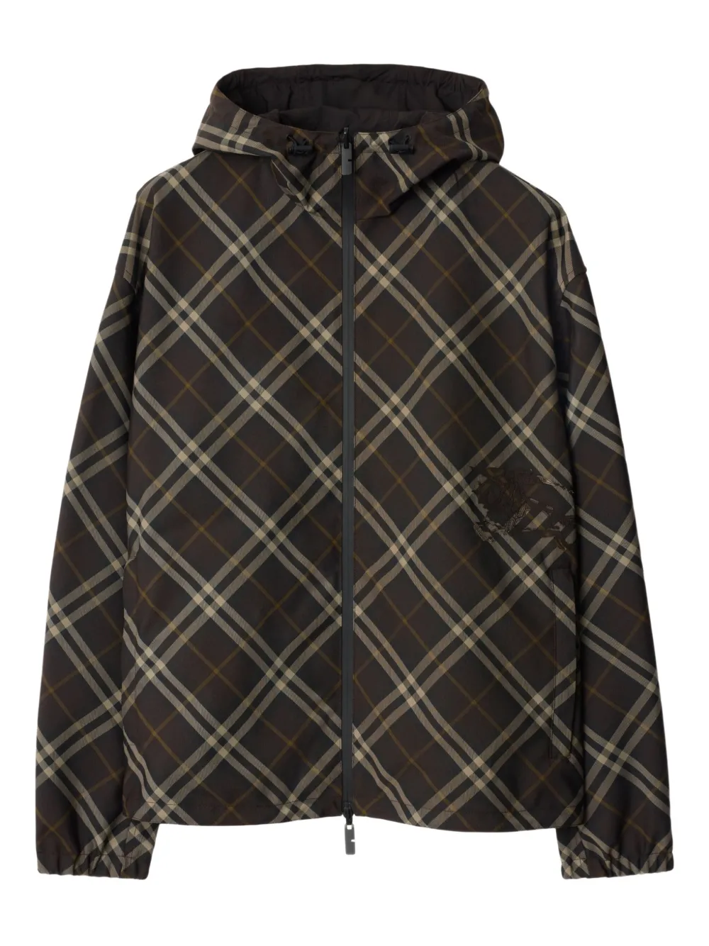 Burberry  reversible check hooded jacket | Brown | Image 1