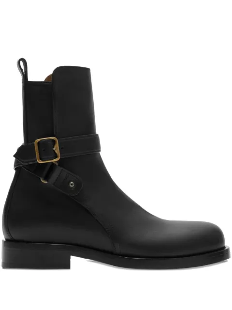 Burberry buckle-strap calf-leather biker boots