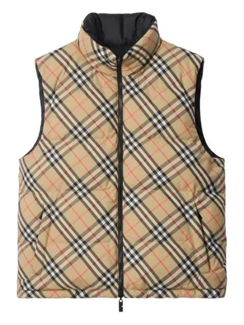 Burberry reversible check puffer gilet