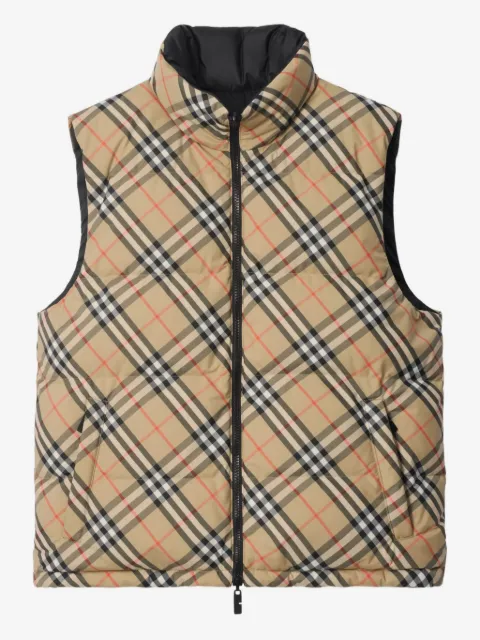 Burberry reversible check puffer gilet