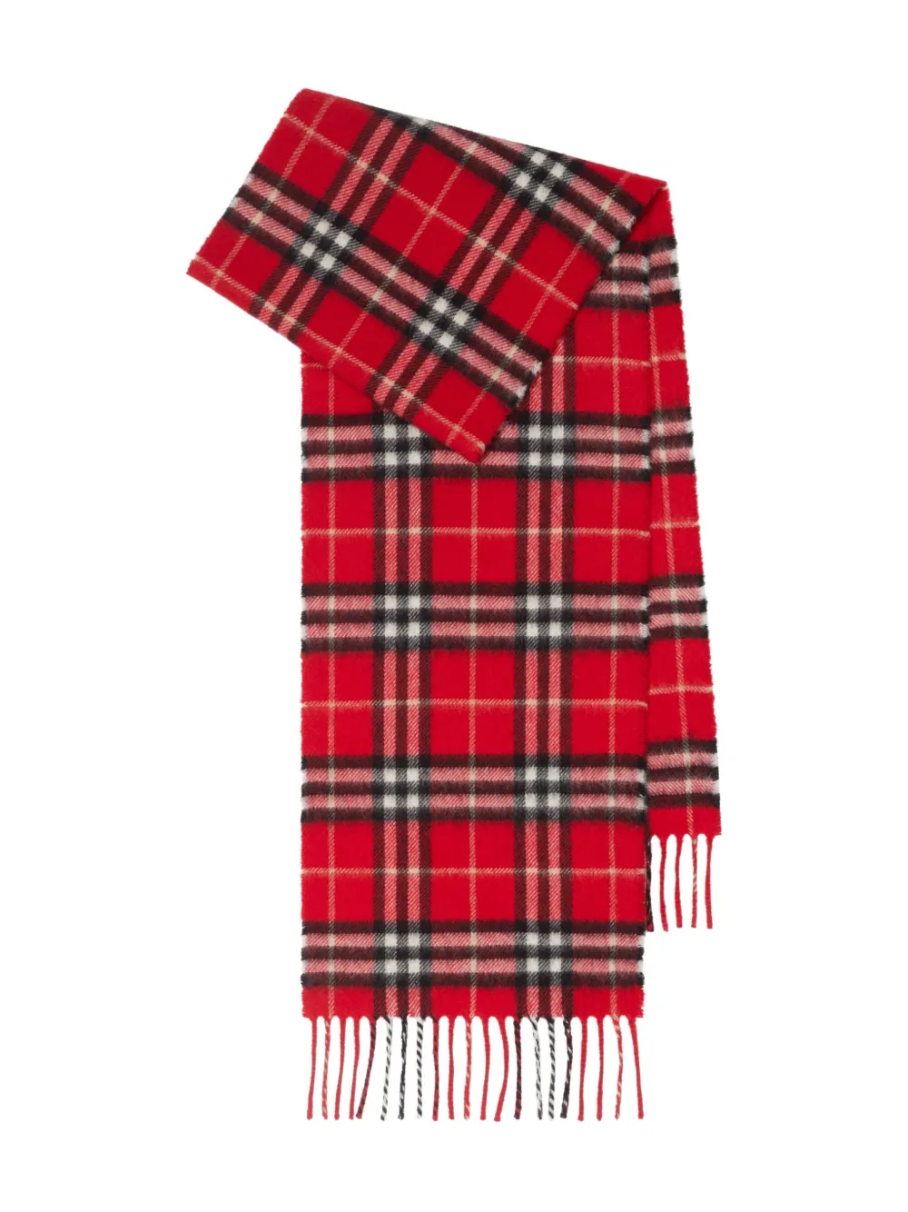 Burberry Kids Geruite kasjmier sjaal Rood
