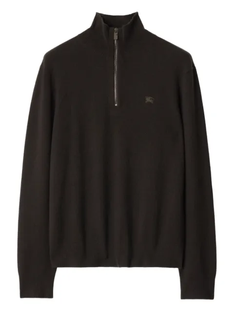 Burberry half-zip embroidered sweater