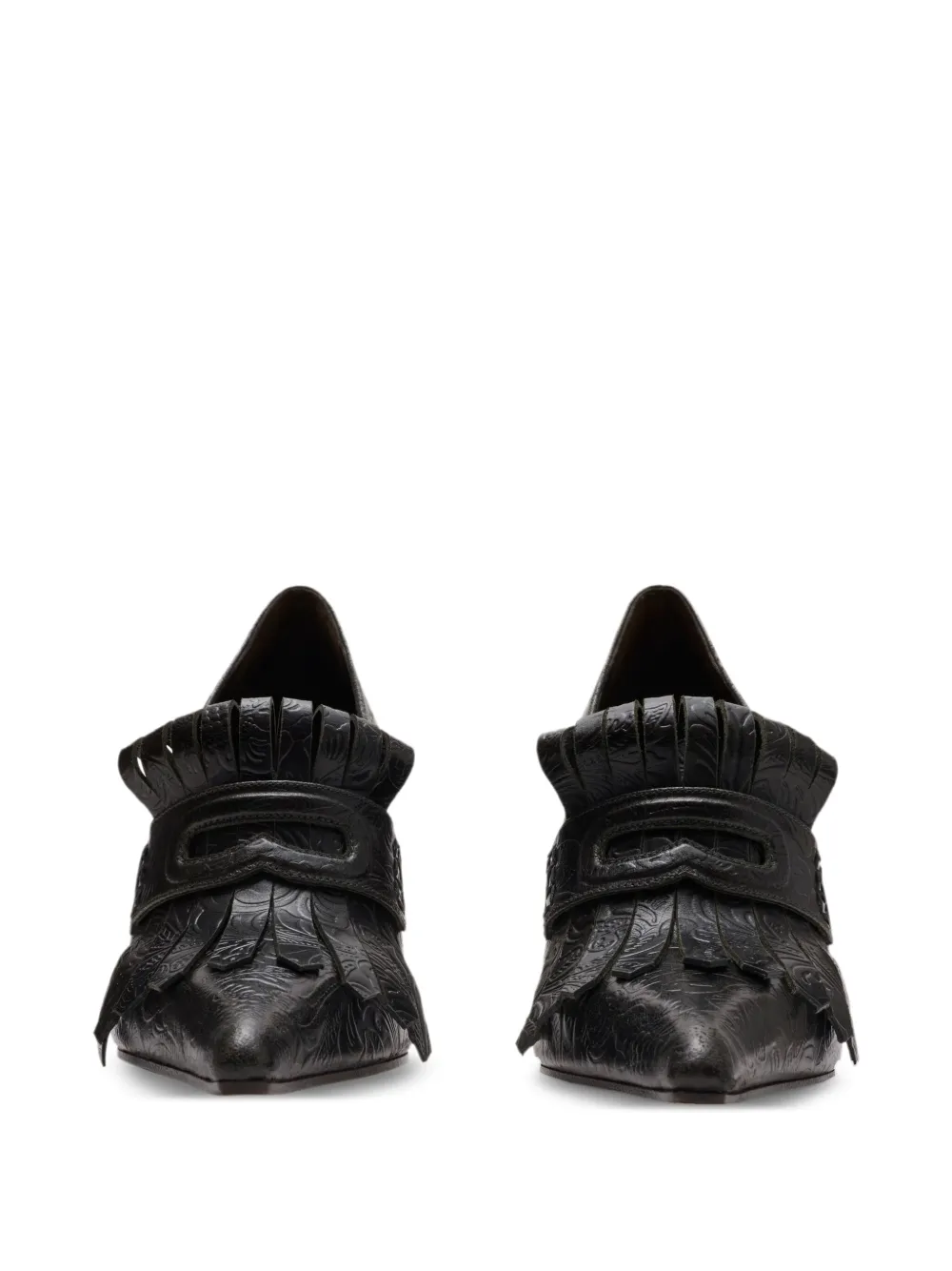 Burberry Pumps met franje en hak Zwart
