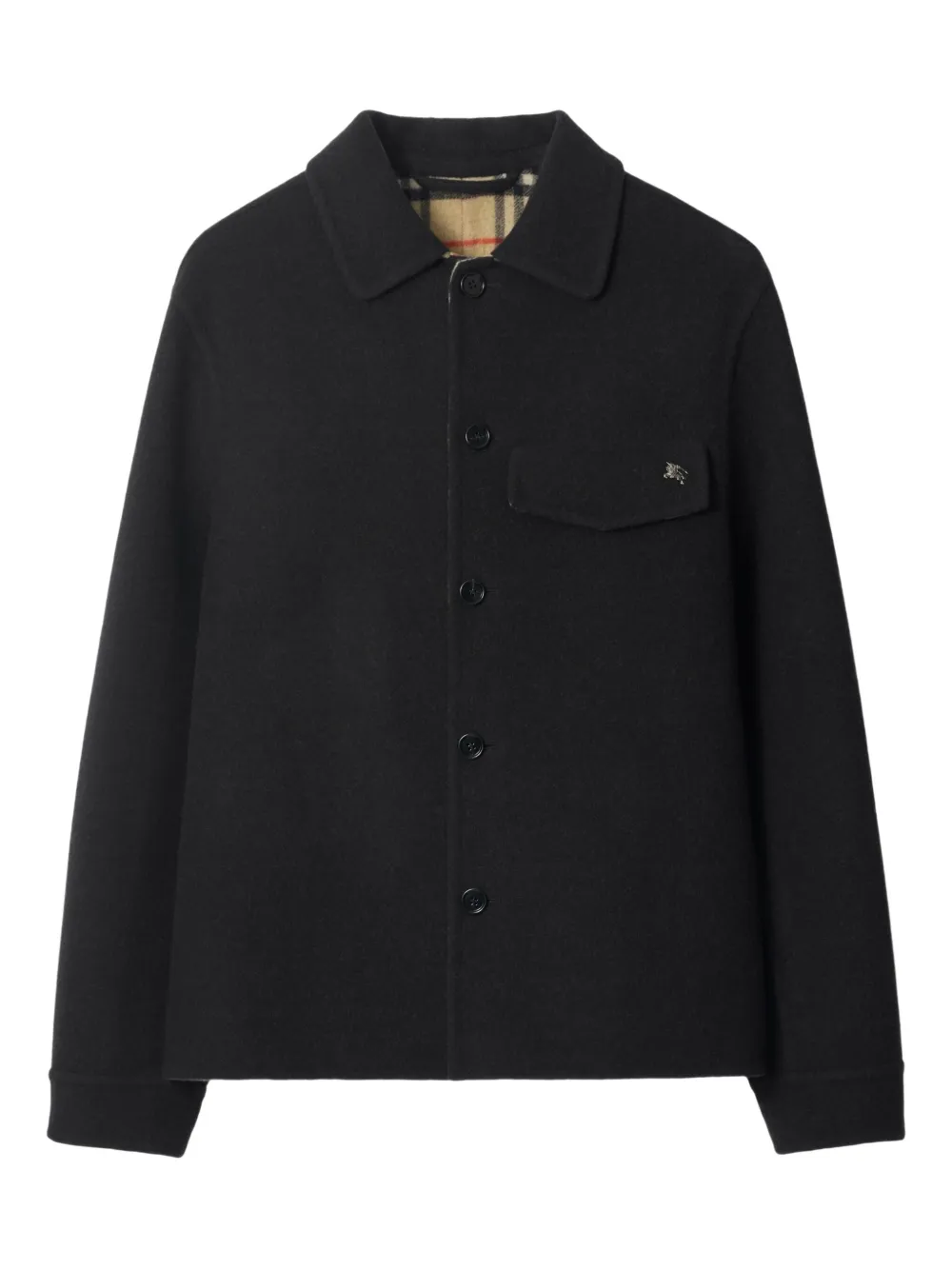 Burberry Giacca-camicia con stampa - Nero