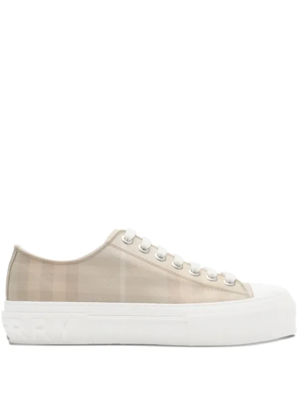 Burberry Check-pattern Low-top Sneakers in Neutrals