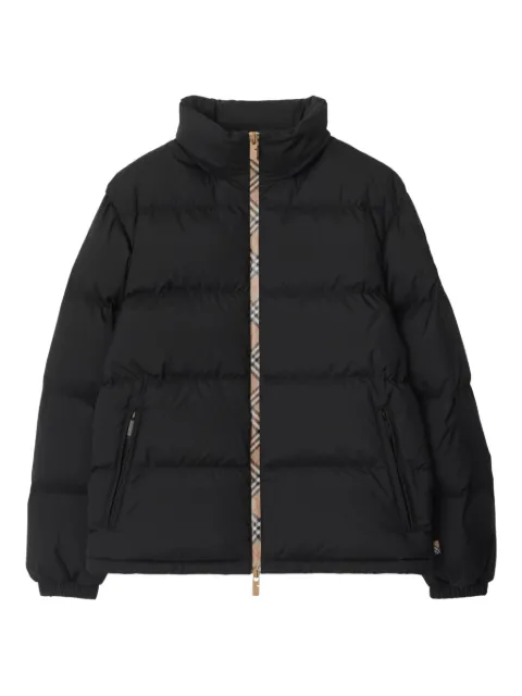 Burberry check-trimmed puffer jacket