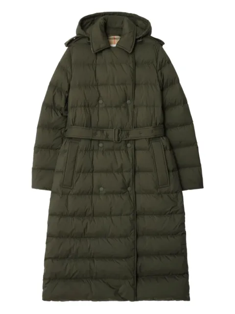 Burberry double-breasted belted puffer coat