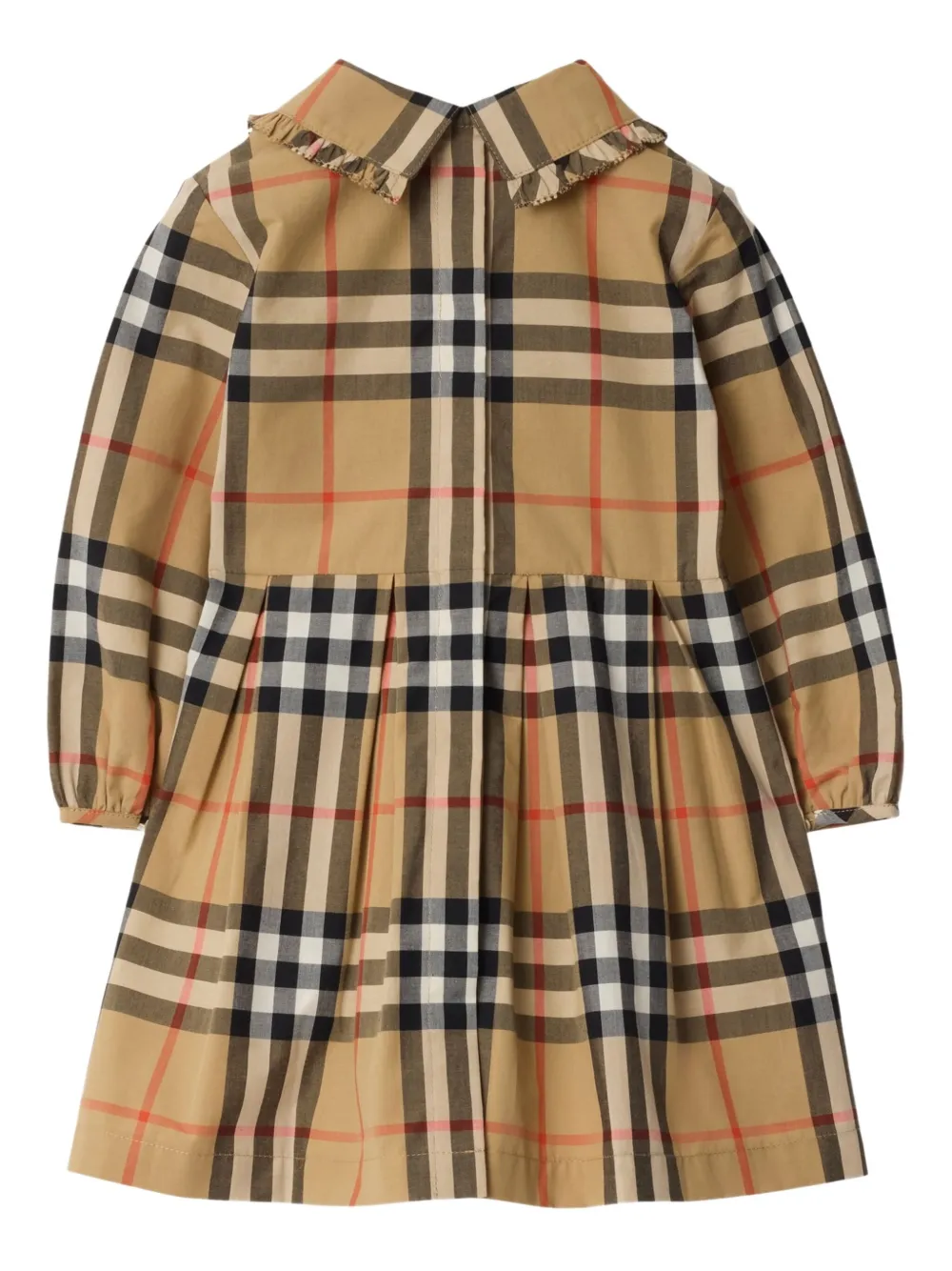 Burberry Kids check smocked casual dress - Bruin