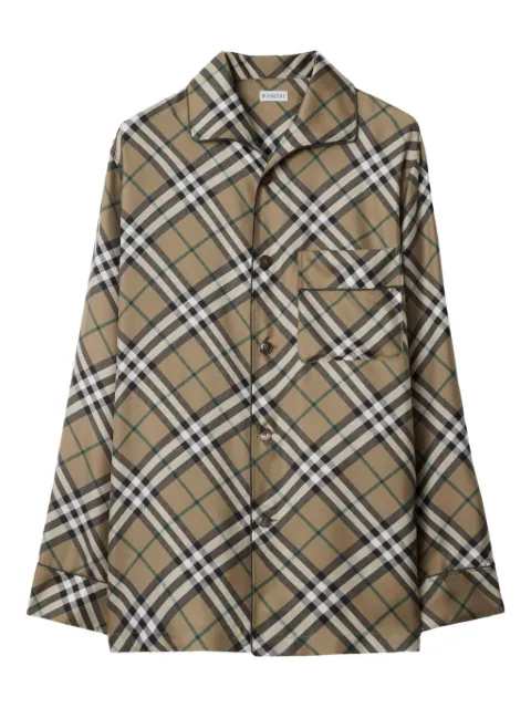 Burberry check-print pajama shirt