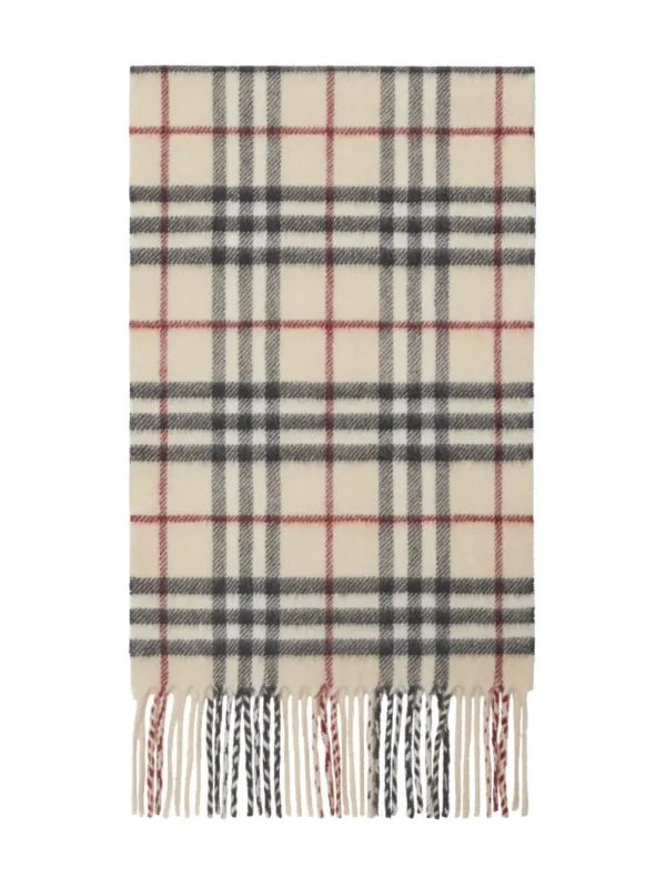 Burberry Kids Check Cashmere Scarf Neutrals FARFETCH PT