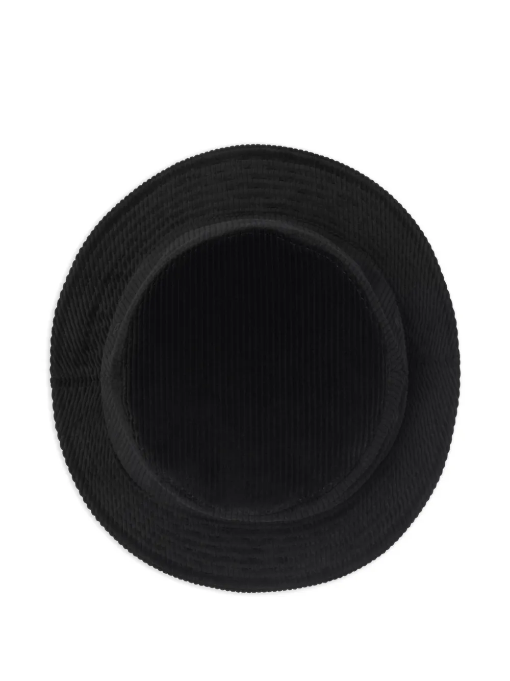 Burberry Ribfluwelen vissershoed met Knight-print - Zwart