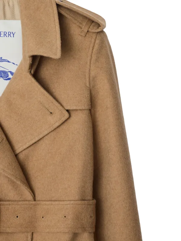 Burberry Belted Trench Coat Brown FARFETCH TR