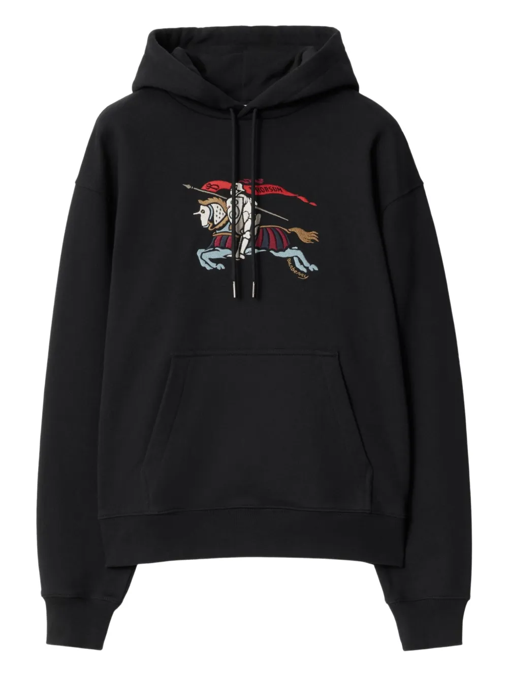 Burberry Hoodie mit Equestrian Knight-Stickerei - Schwarz