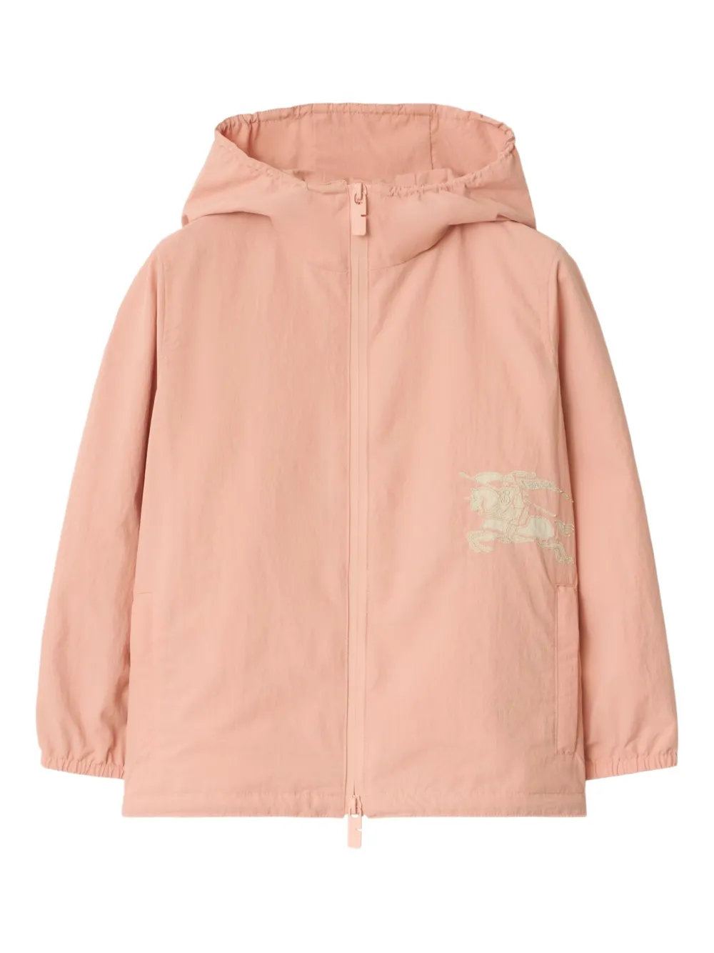 Burberry Kids Jack met Equestrian Knight-print en capuchon Roze