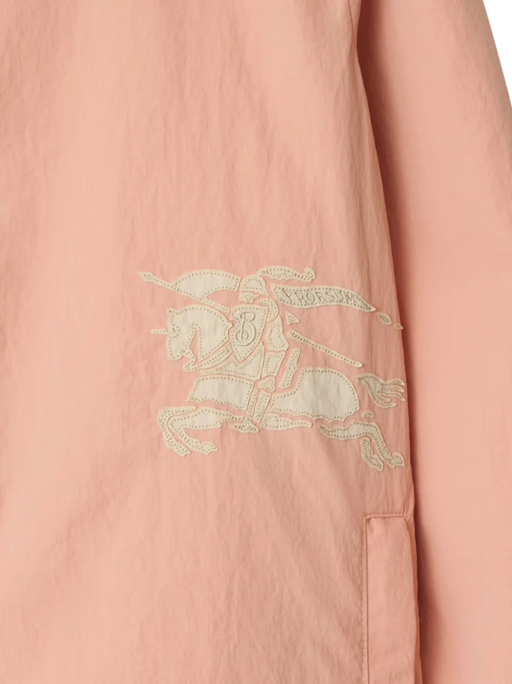 Burberry Kids Jack met Equestrian Knight-print en capuchon Roze