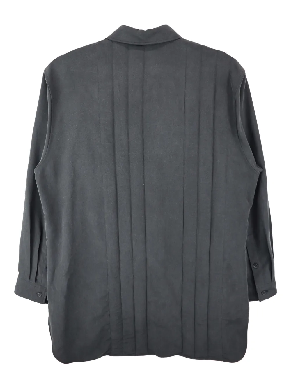 Yohji Yamamoto Getailleerd shirtjack met knoopsluiting Grijs