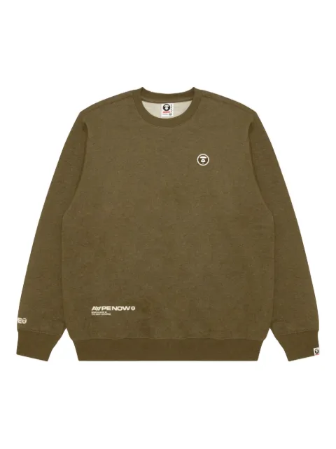 AAPE BY *A BATHING APE® logo-patch crew-neck sweater