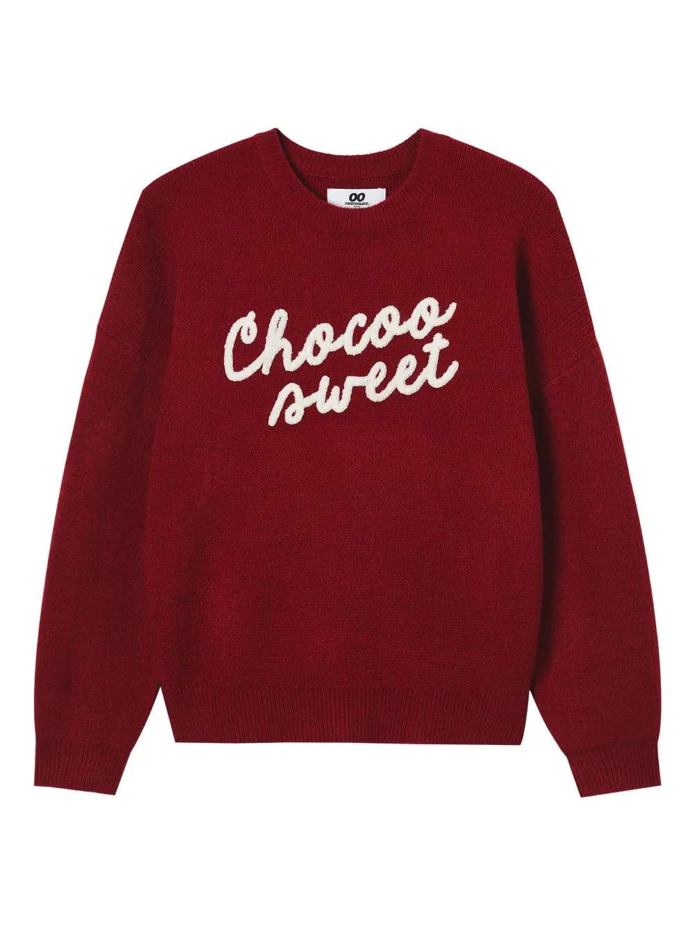 CHOCOOLATE logo-embroidered crew-neck sweater | Red | Image 1