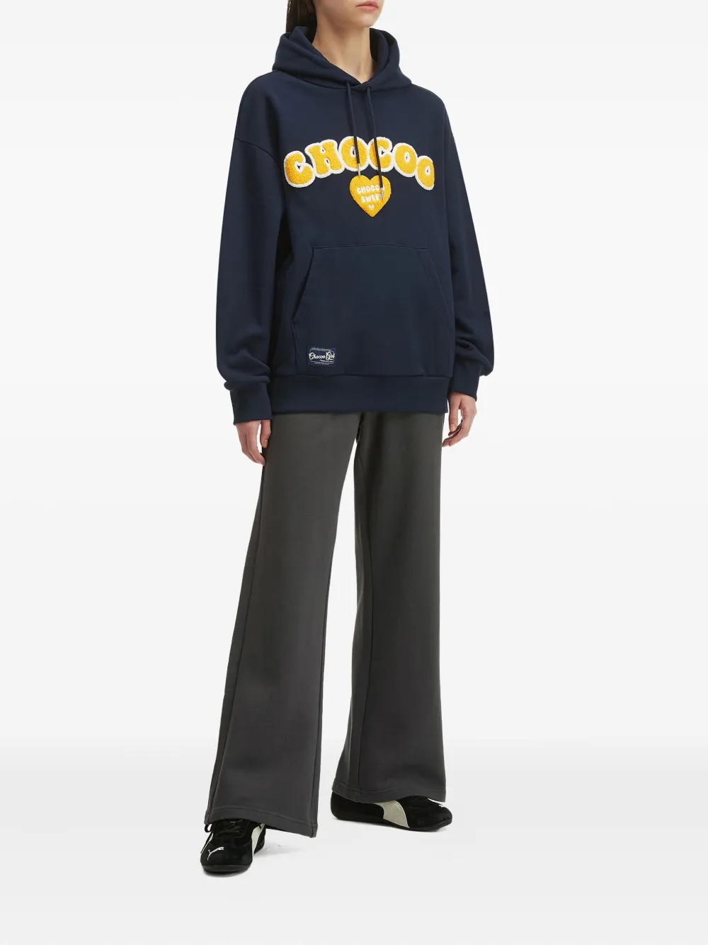 Chocoolate Embroidered-logo Track Pants In Gray