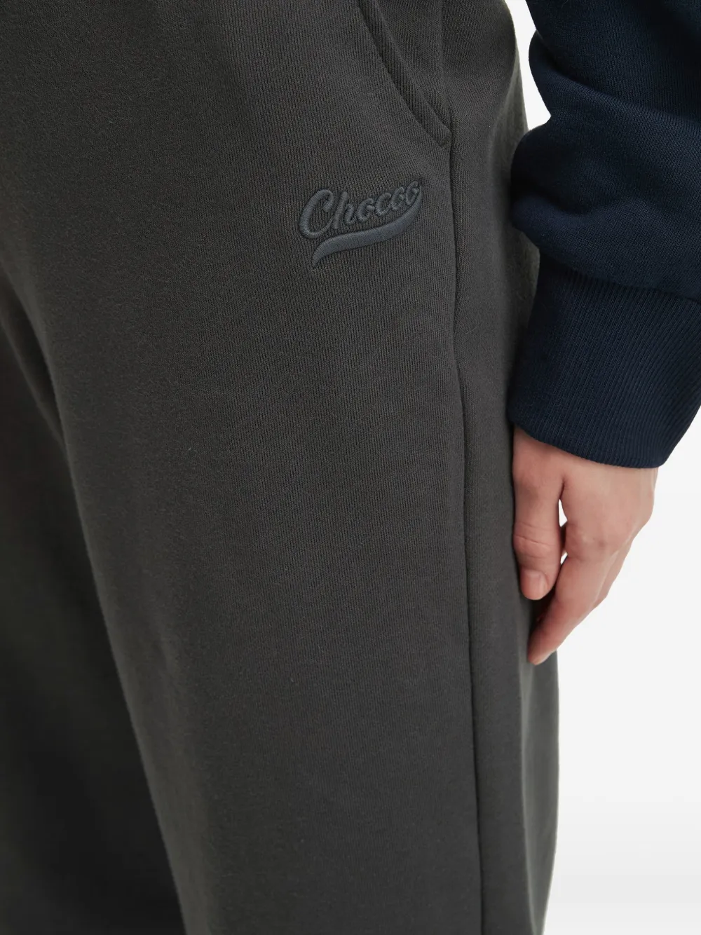 Chocoolate Embroidered-logo Track Pants In Gray