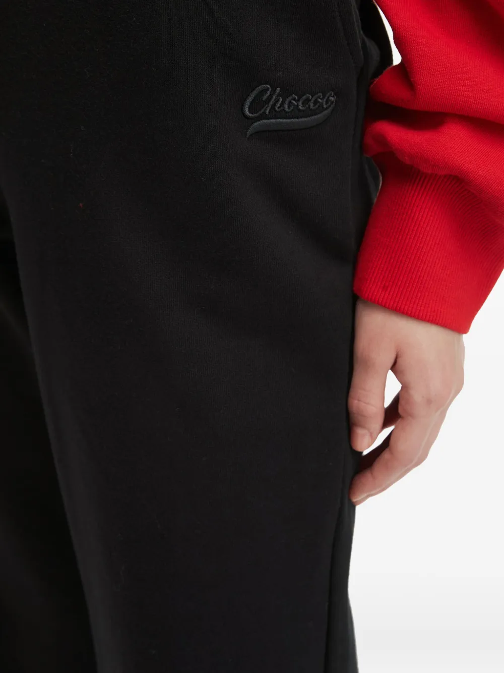 CHOCOOLATE Trainingsbroek met geborduurd logo Zwart