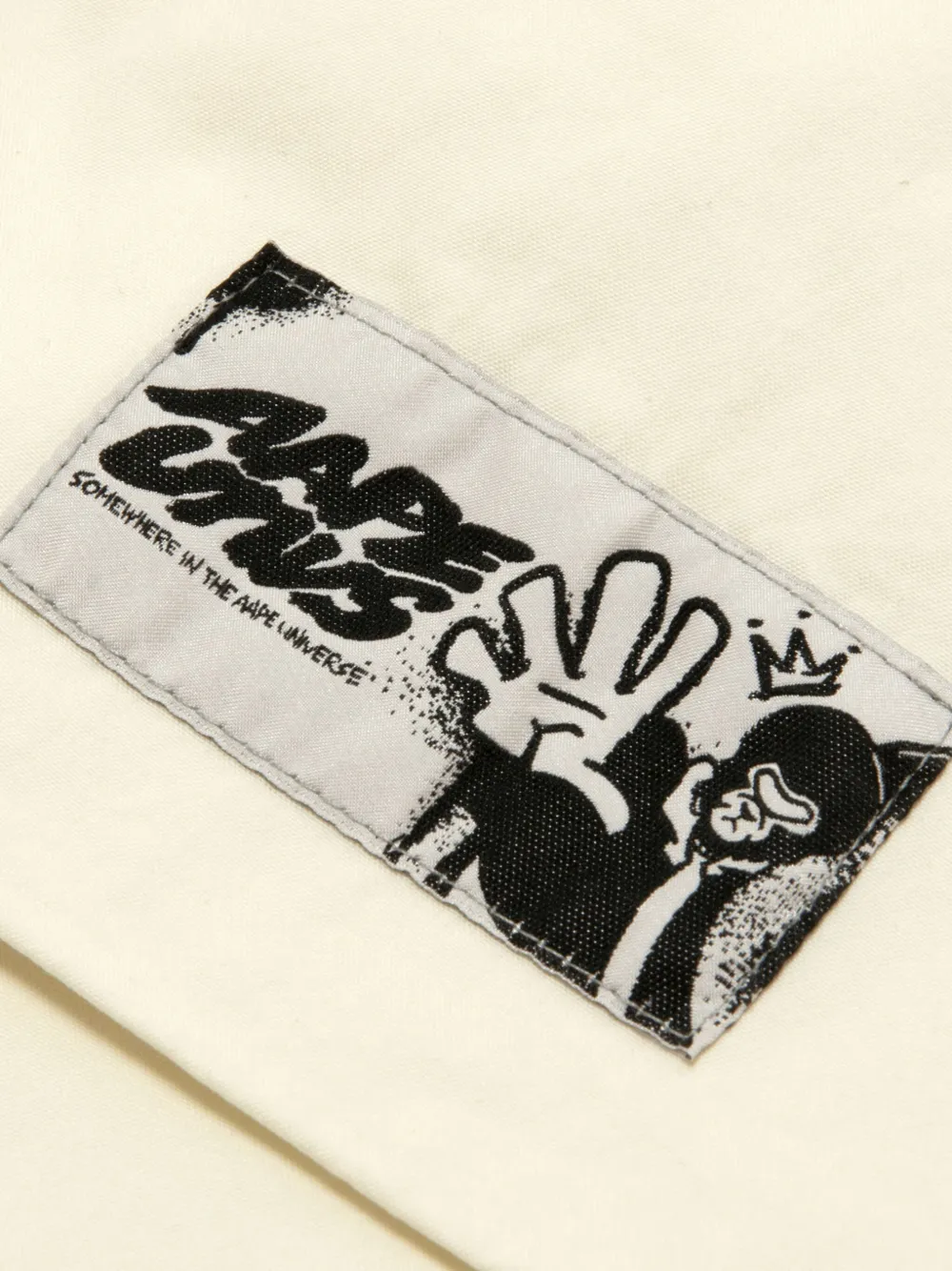 AAPE BY *A BATHING APE embroidered-patch shorts Beige