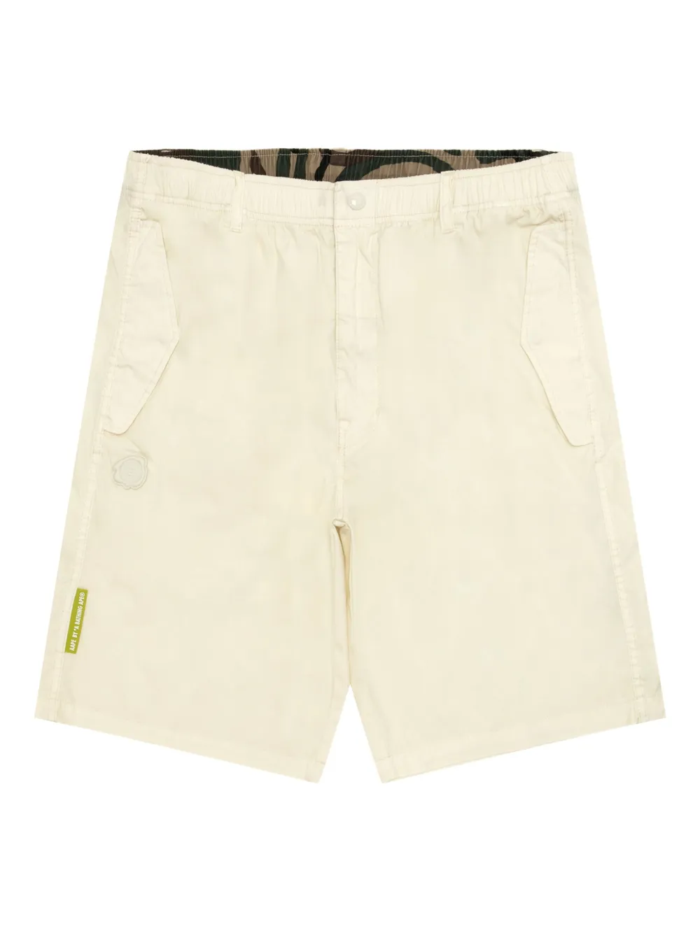 AAPE BY *A BATHING APE embroidered-patch shorts Beige