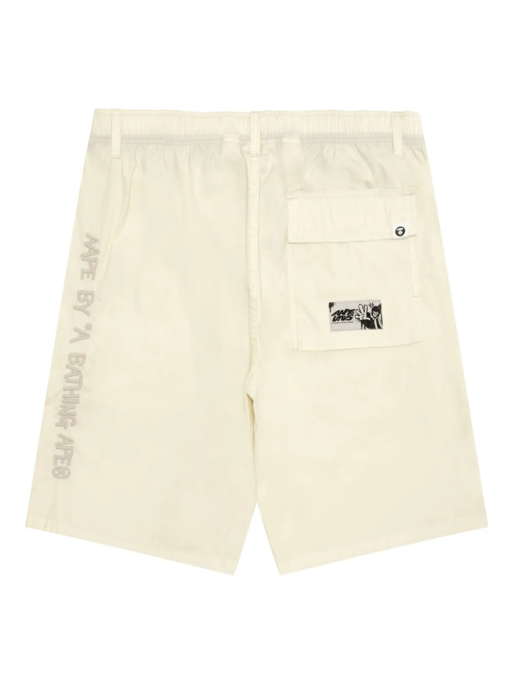 AAPE BY *A BATHING APE embroidered-patch shorts Beige