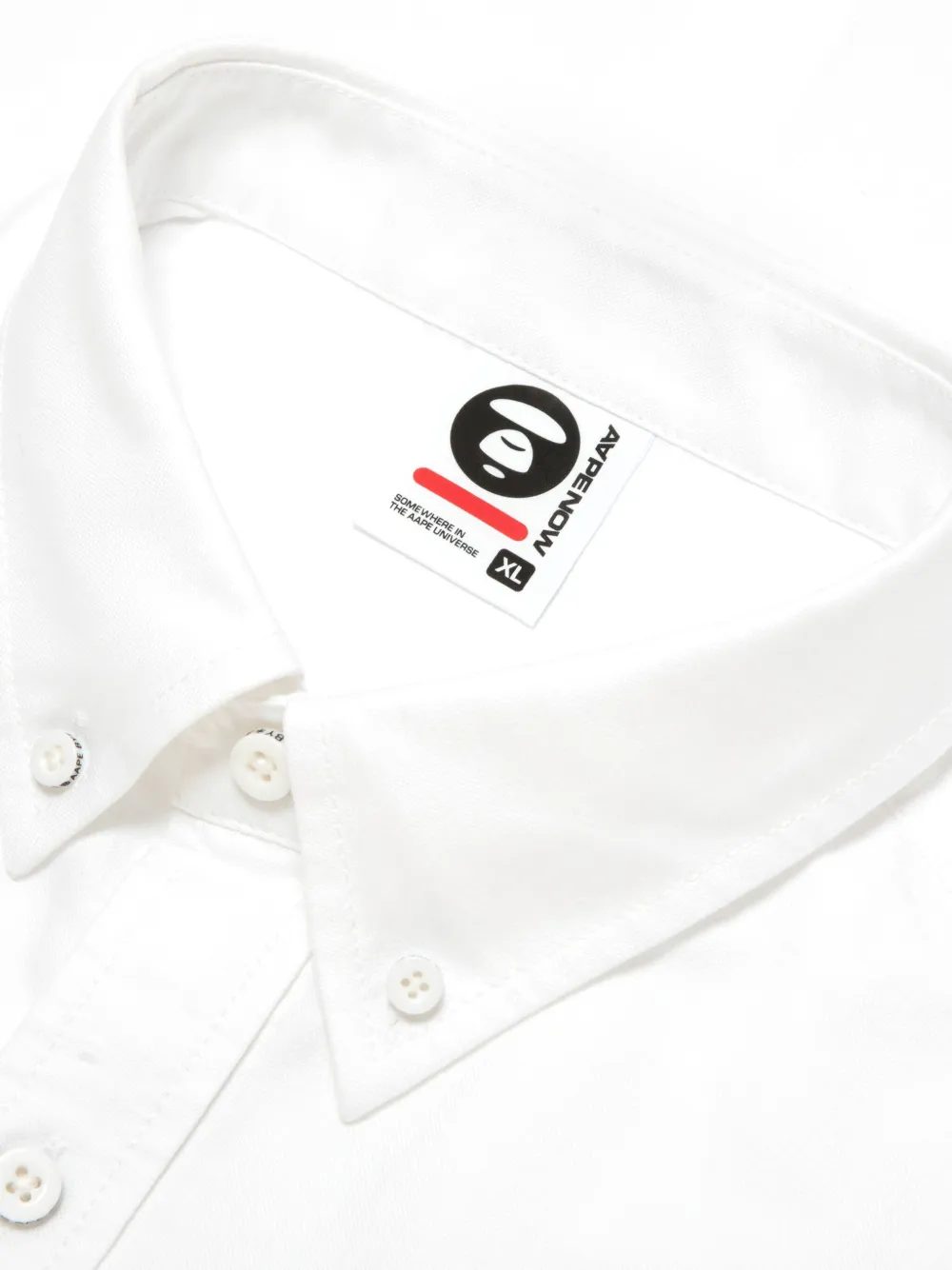 AAPE BY *A BATHING APE logo-embroidered shirt Wit