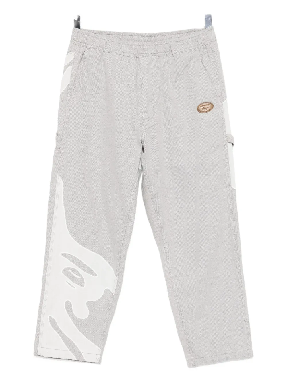 Aape By A Bathing Ape Logo-patch Trousers In Gray