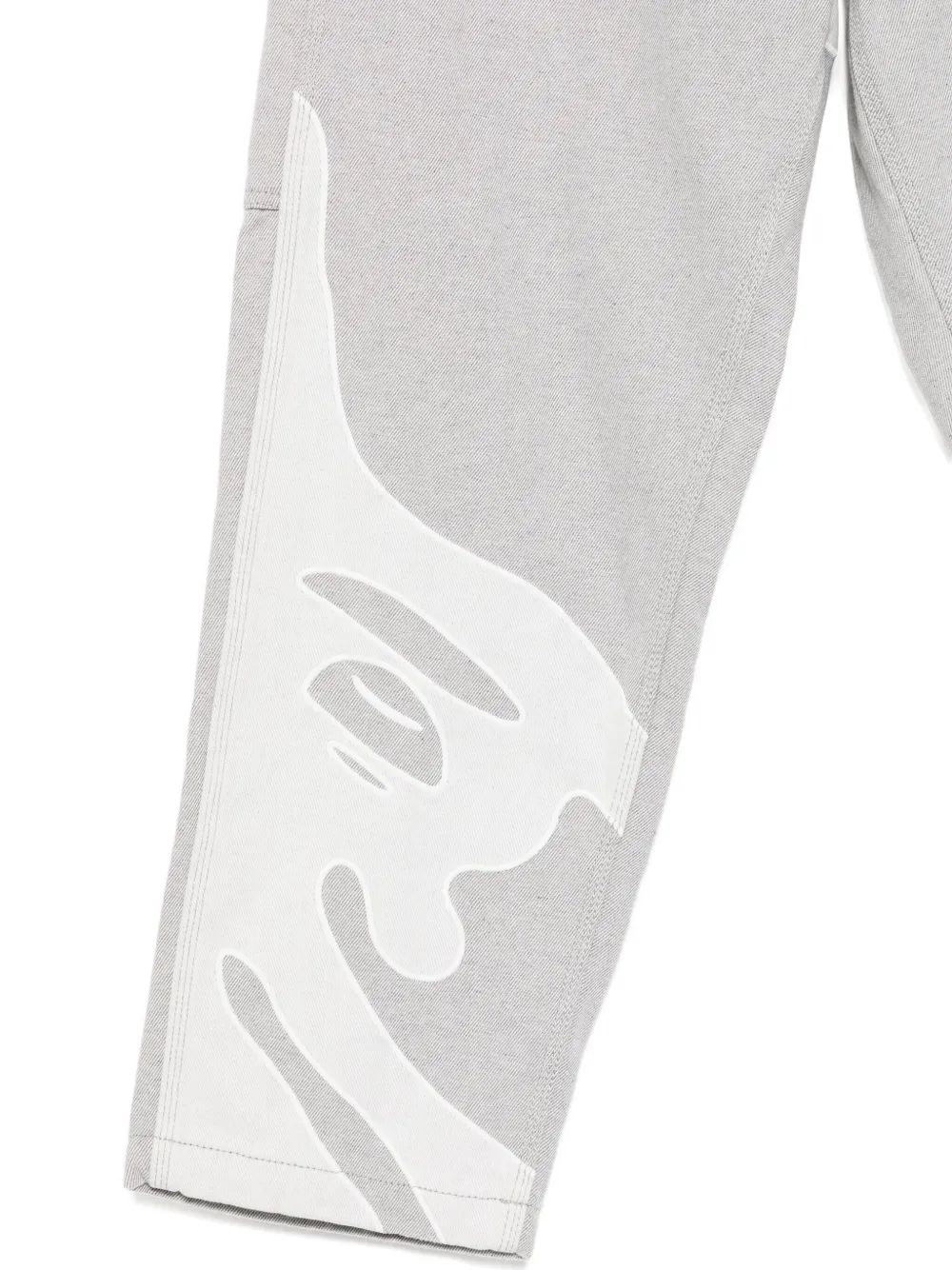 Aape By A Bathing Ape Logo-patch Trousers In Gray