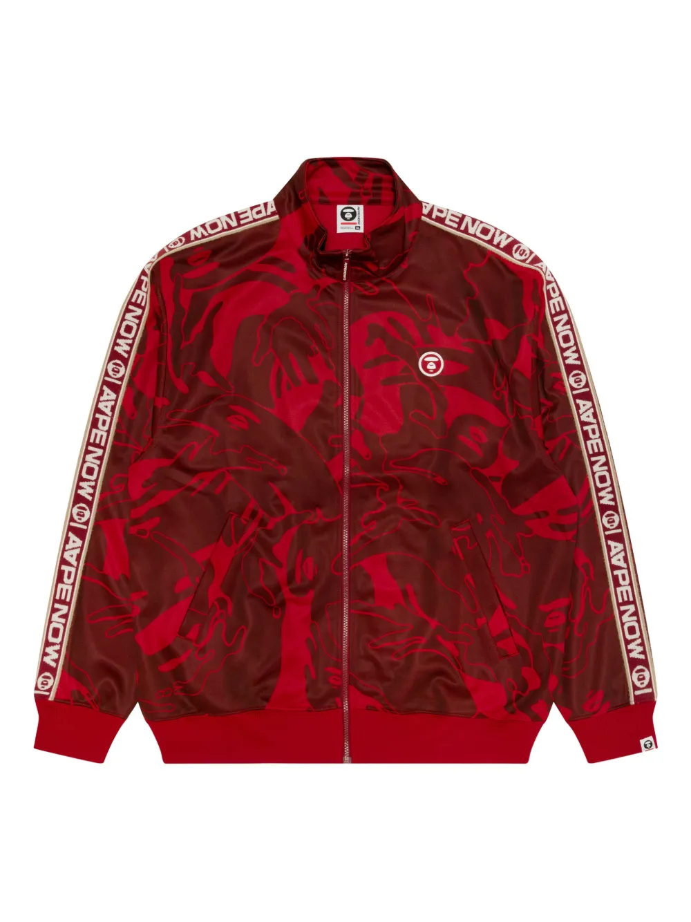 AAPE BY *A BATHING APE embroidered-lettering bomber jacket Rood