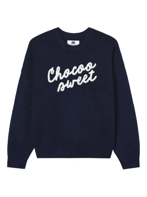 CHOCOOLATE embroidered-lettering sweater