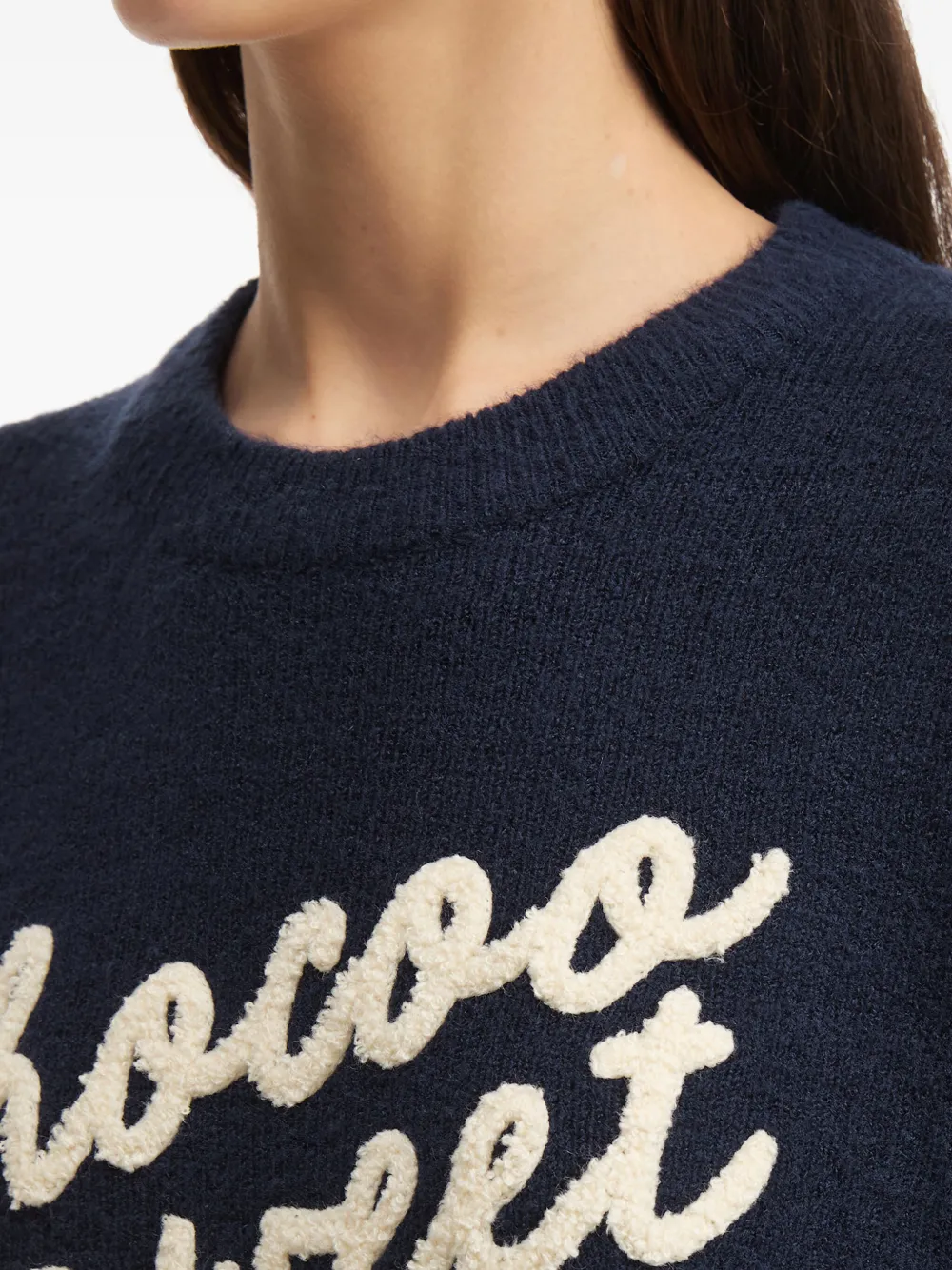 CHOCOOLATE Trui met geborduurd logo Blauw