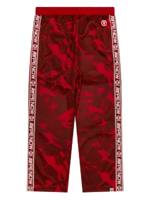 AAPE BY *A BATHING APE® カモフラージュ トラックパンツ | ブラック